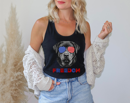 Freedom + Dogs | 4th of July Tank Top | Rottweiler