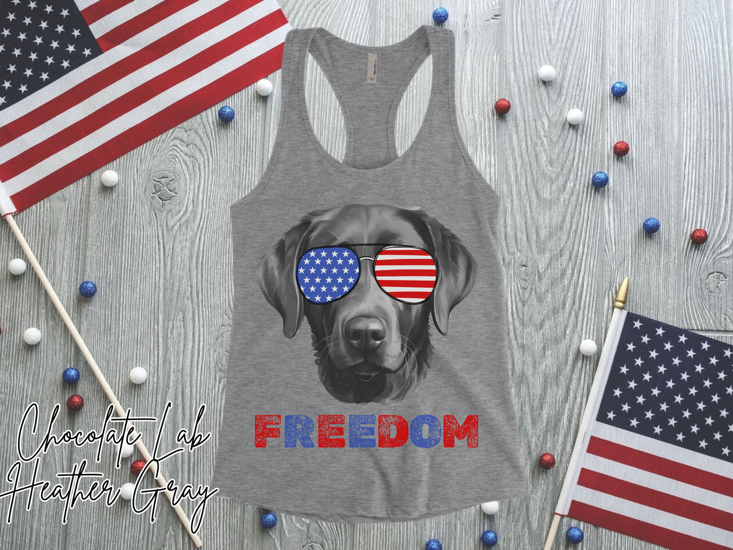 4th of July Tank Chocolate Lab, USA Pup Tank, Patriotic Sunglasses, Freedom Tshirt, Americana Tee, Fourth of July, Lab Mama, July 4th