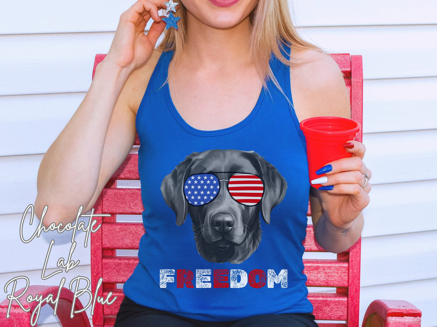 4th of July Tank Chocolate Lab, USA Pup Tank, Patriotic Sunglasses, Freedom Tshirt, Americana Tee, Fourth of July, Lab Mama, July 4th