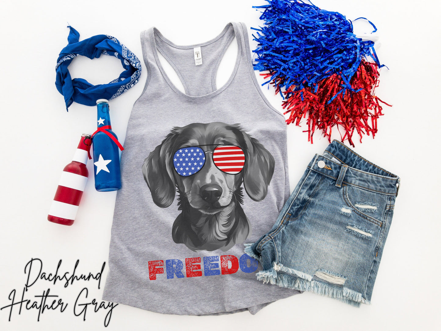 4th of July Tank Dachshund, USA Pup Tank, Patriotic Sunglasses, Freedom Tshirt, Americana Tee, Fourth of July, Hot Dog Mama, July 4th