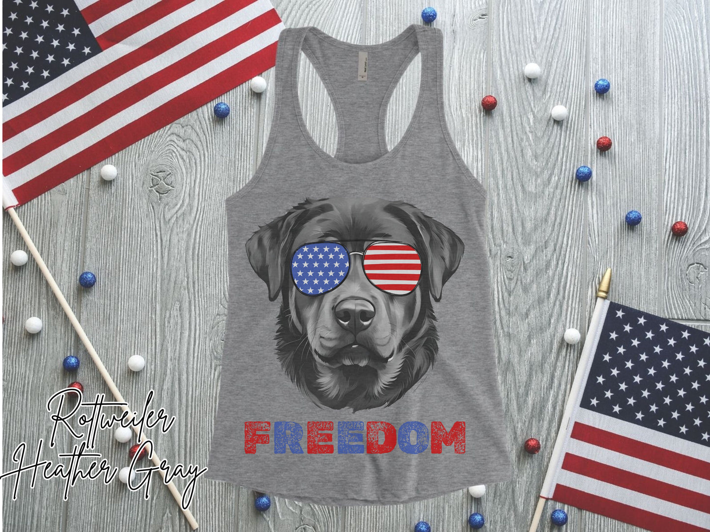 4th of July Tank Rottweiler, USA Pup Tank, Patriotic Sunglasses, Freedom Tshirt, Americana Tee, Fourth of July, Rottie Mama, July 4th