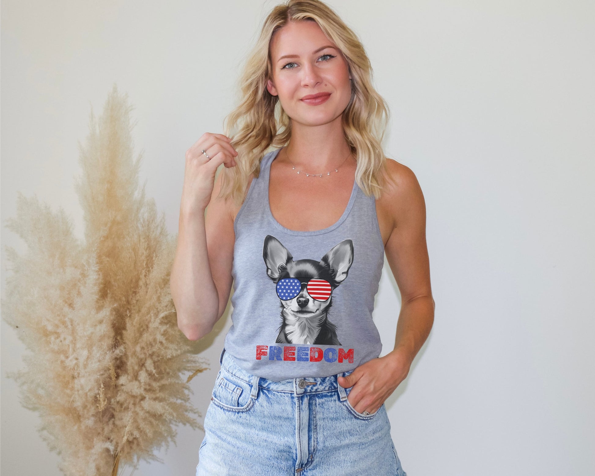 4th of July Tank Chihuahua, USA Pup Tank, Patriotic Sunglasses, Freedom T-shirt, Americana Tee, Fourth of July, Chihuahua Mama, July 4th