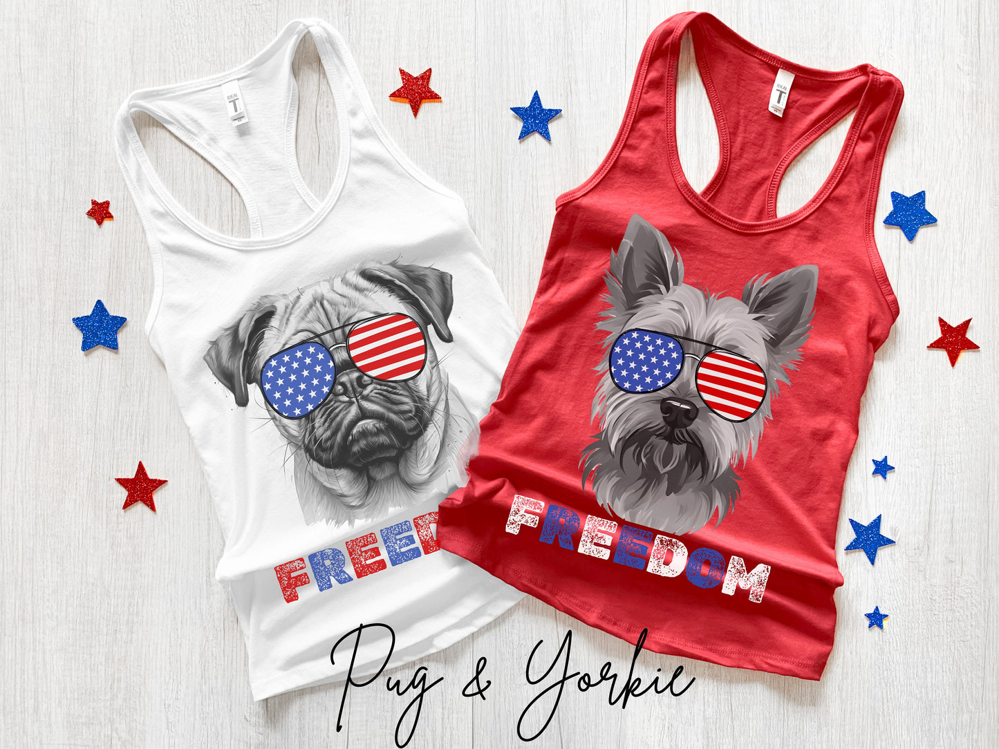 4th of July Tank Pug, USA Pup Tank, Patriotic Sunglasses, Freedom Tshirt, Americana Tee, Fourth of July, Pug Mama, July 4th