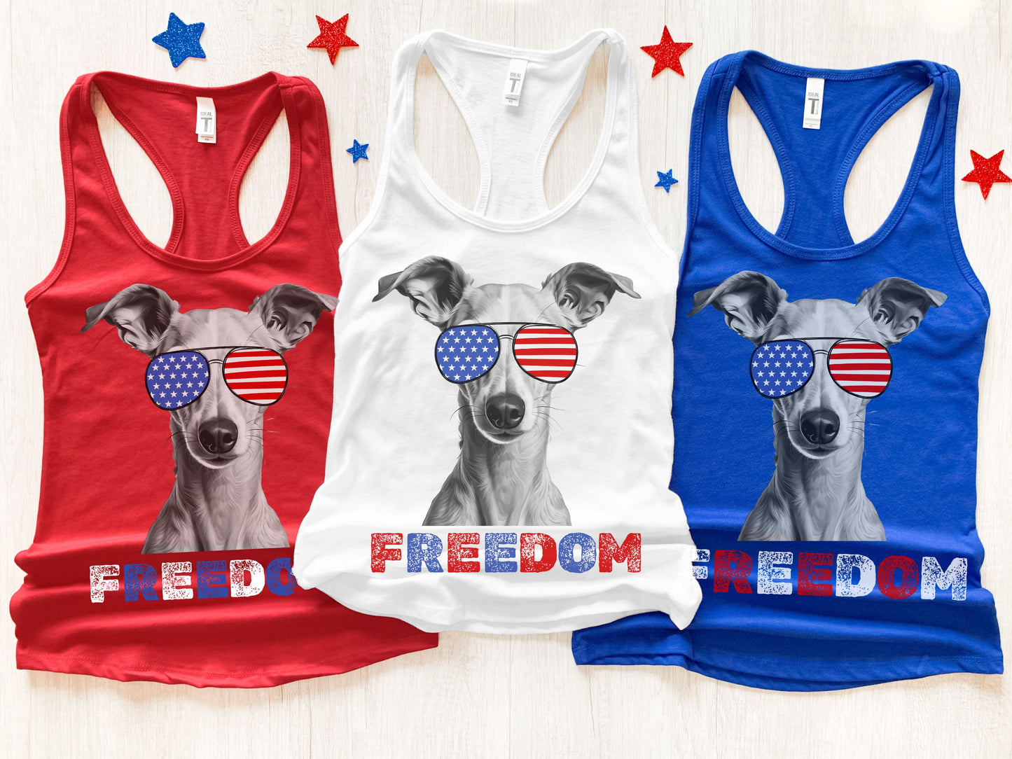 4th of July Tank Italian Greyhound, USA Pup Tank, Patriotic Sunglasses, Freedom Tshirt, Americana Tee, Fourth of July, Grey Mama, July 4th