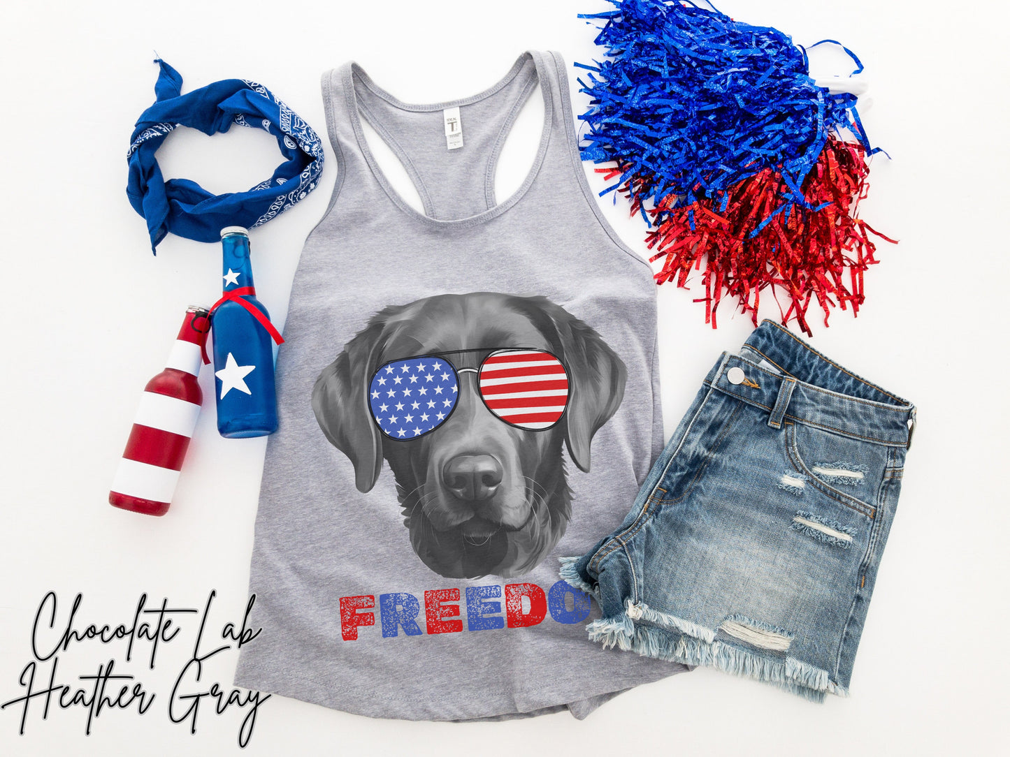 4th of July Tank Chocolate Lab, USA Pup Tank, Patriotic Sunglasses, Freedom Tshirt, Americana Tee, Fourth of July, Lab Mama, July 4th