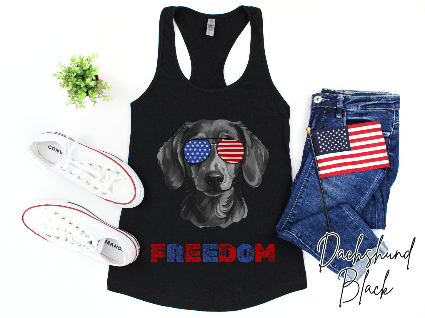 4th of July Tank Dachshund, USA Pup Tank, Patriotic Sunglasses, Freedom Tshirt, Americana Tee, Fourth of July, Hot Dog Mama, July 4th