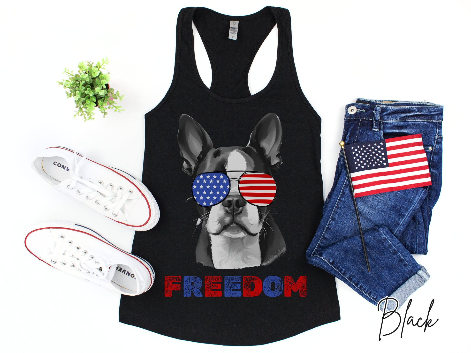 4th of July Tank Boston Terrier, USA Pup Tank, Patriotic Sunglasses, Freedom Tshirt, Americana Tee, Fourth of July, Boston Mama, July 4th